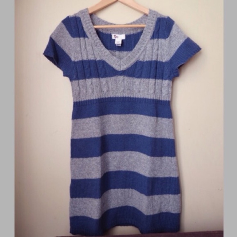 striped sweater dress